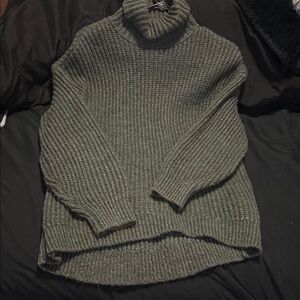 Green Turtleneck Sweater